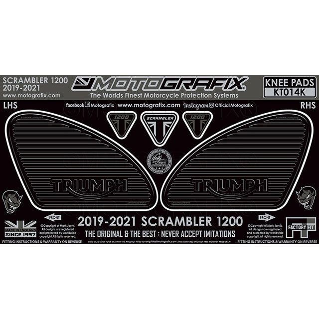 MOTOGRAFIX ボディパッド ニー MT-KT014K モトグラフィックス ドレスアップ・カバー Scrambler1200｜パークアップ 店