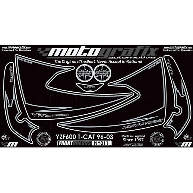 MOTOGRAFIX ボディパッド フロント MT-NY011KS モトグラフィックス ドレスアップ・カバー YZF600 THUNDER CAT