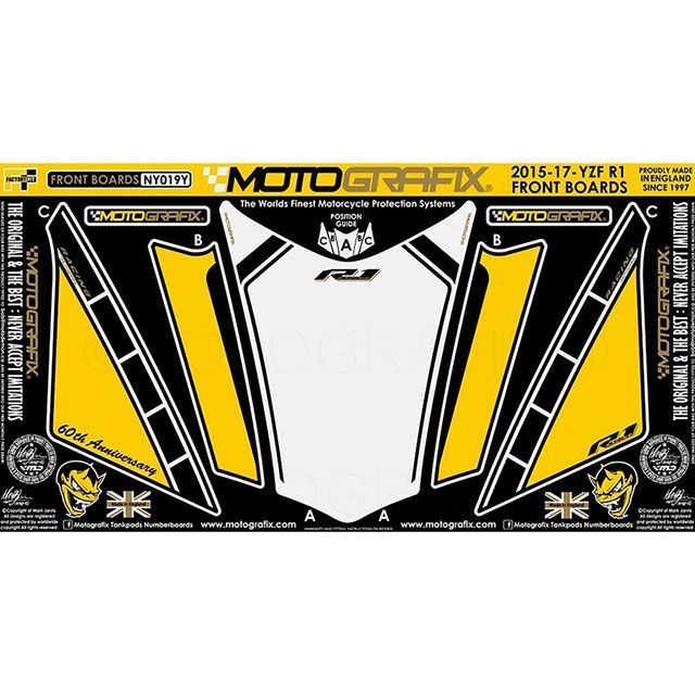 MOTOGRAFIX ボディパッド イエロー MT-NY019Y モトグラフィックス ドレスアップ・カバー YZF-R1/M｜パークアップ 店