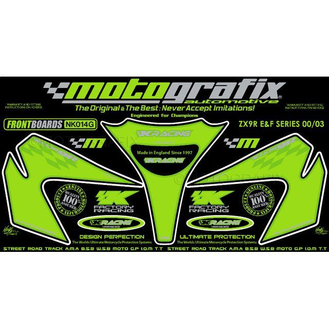 MOTOGRAFIX ボディパッド?FRONT MT-NK014G モトグラフィックス ドレスアップ・カバー ZX-9R NINJA E SERIES-F SERIES｜パークアップ 店