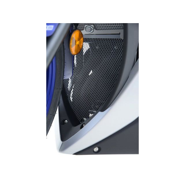 R&G ダウンパイプグリルガード ダークブルー RG-DG0019DKBL アールアンドジー ラジエター関連パーツ YZF-R25/R3｜パークアップ 店