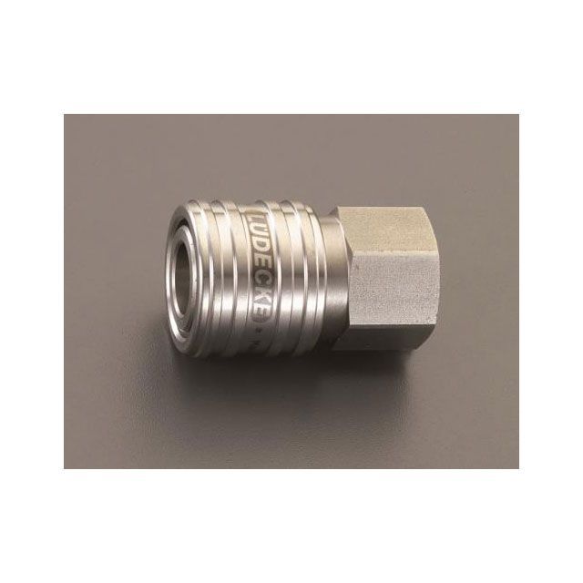 ESCO G 1/2” 雌ねじカップリング（ステンレス製/ワンプッシュ） EA140GR-104 エスコ 作業場工具