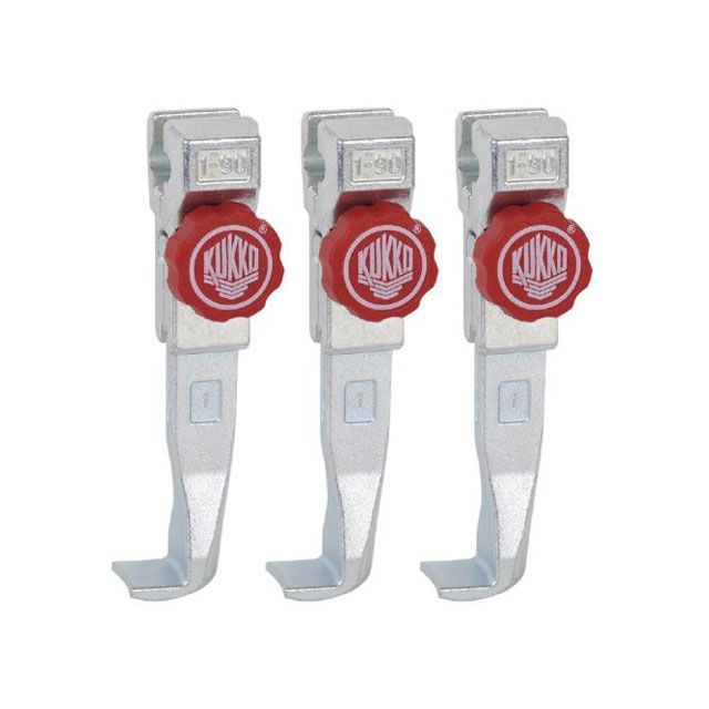 ESCO 100粍 EA500BH- 90/120用 手（3本組） EA500BH-1 エスコ 御手々手道具