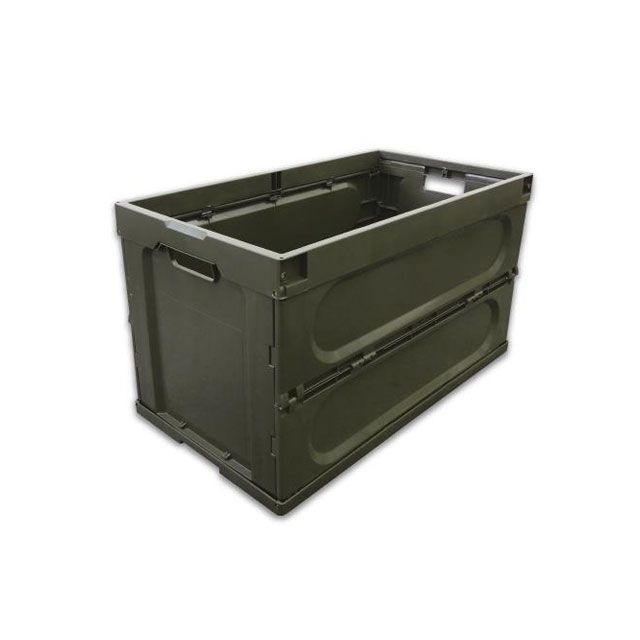ESCO 764x455x458mm/131L 折畳コンテナ（OD色） EA506AA-20D メーカー在庫あり エスコ 作業場工具