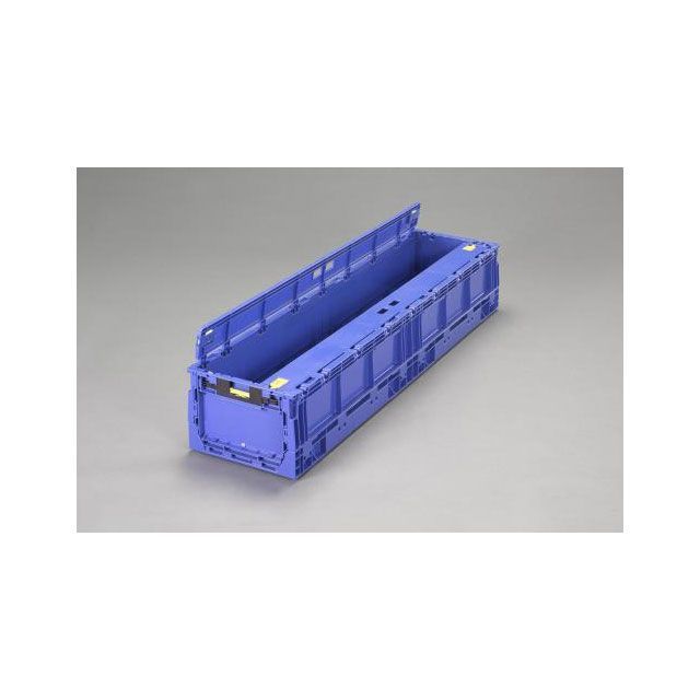 ESCO 1100x285x203mm/51.2L折畳コンテナ（青） EA506AA-217 メーカー在庫あり エスコ 作業場工具