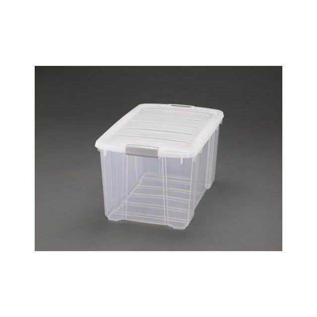 ESCO 636x445x355mm 収納ボックス（バックル付/クリア/4個） EA506L-6B メーカー在庫あり エスコ 作業場工具｜パークアップ 店