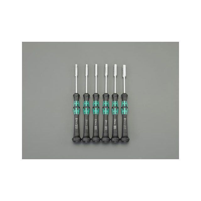 ESCO 3.2-5.5粍/6本組 Nut １番ウッド（細やか用） EA550MG-100 エスコ お手々物の具