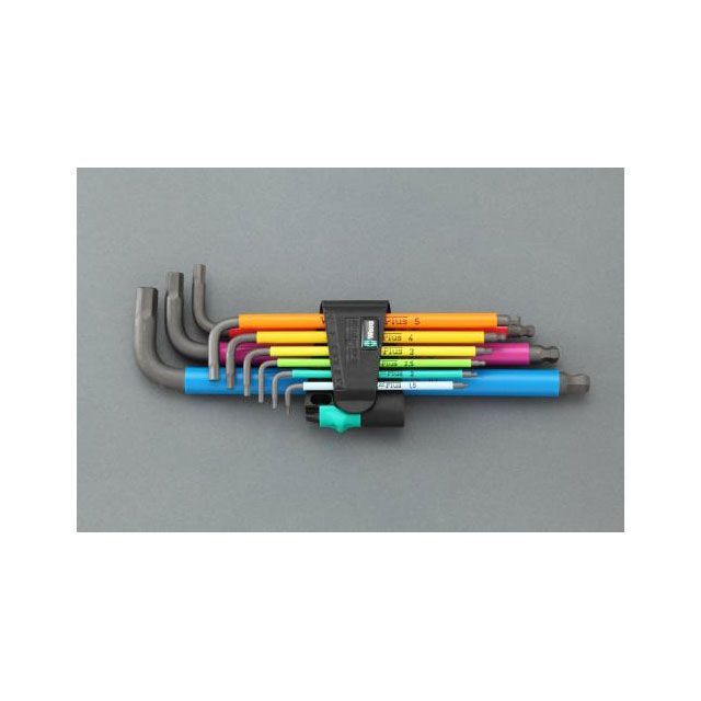 ESCO 1.5-10mm/9本組 Hex キーレンチ（マルチカラー） EA573WF-290 メーカー在庫あり エスコ ハンドツール