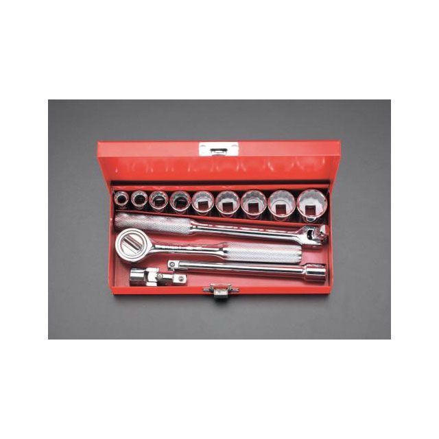 ESCO 3/8”DR/13個組 ソケット鍵（in大いさ） EA617AC-2 エスコ 御手々物の具 DIY・工具-花・ガーデン・DIY
