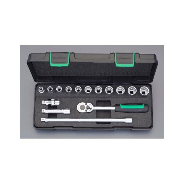 ESCO 3/8&rdquo;DR ソケットレンチセット EA617CC-17 エスコ ハンドツール｜パークアップ 店