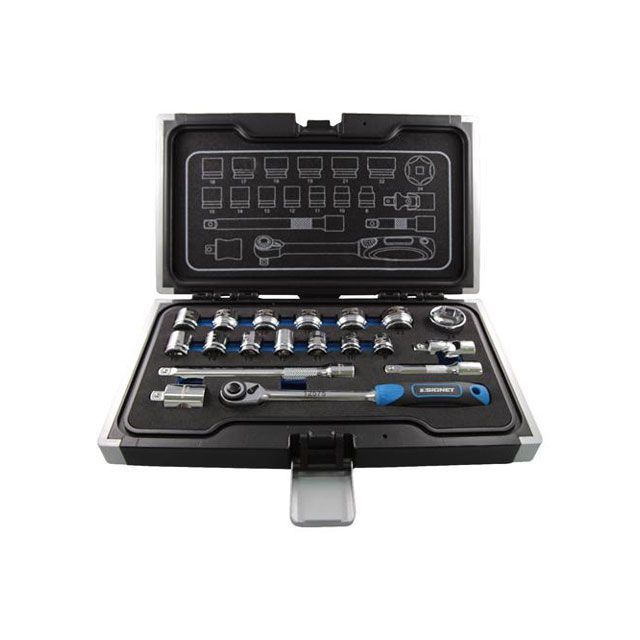 ESCO 3/8”DR 19個組 ショートソケットレンチセット EA617CC-60 製造業者店卸し資産あり エスコ お手々物の具