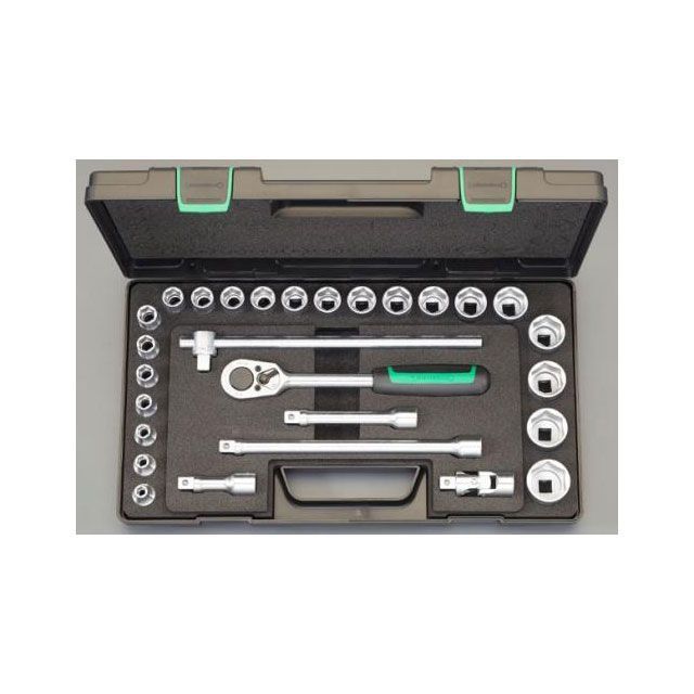 ESCO 1/2”DR ソケットレンチセット EA617DC-18 エスコ ハンドツール