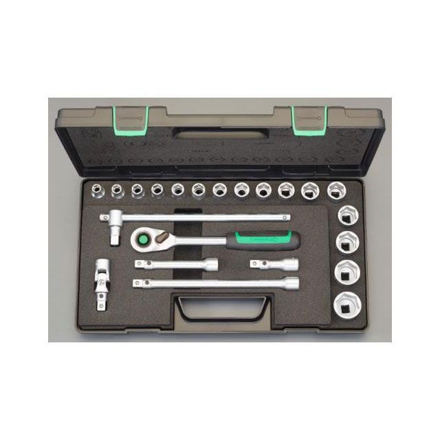 ESCO 1/2”DR ソケットレンチセット EA617DC-19 エスコ ハンドツール