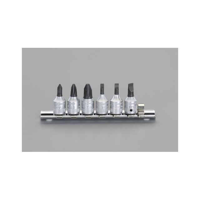ESCO 1/4”DR/6個組 + - ビットソケット EA617XM エスコ お手々物の具