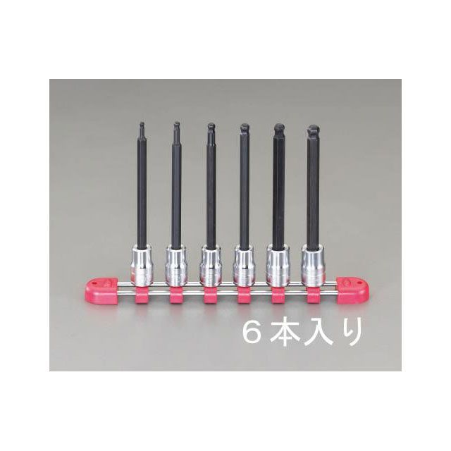 ESCO 3/8”DR/3-8粍/6個組 HEX ビットソケット EA618PV エスコ お手々物の具
