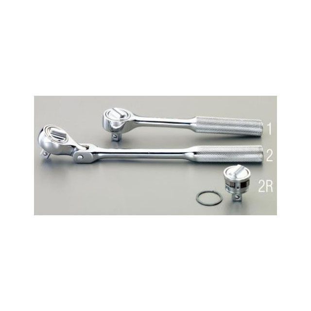 ESCO 3/8”DR/246粍 ラチェットハンドル（首商い口印字機） EA618WE-2 エスコ 御手々手道具