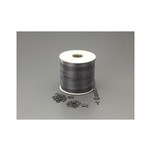 ESCO 20x2.0mmx100m 平天然ゴム縄索（金具付） EA628WL-420 製造業者店卸し資産あり エスコ 制作室手道具
