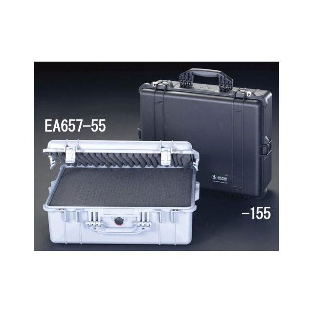 ESCO 468x355x193mm/内寸 万能防水ケース(黒) EA657-155 メーカー在庫あり エスコ 作業場工具|パークアップ 店