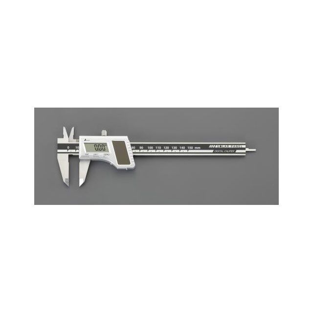 ESCO 150mm デジタルノギス(ソーラーパネル付) EA725DC-150 エスコ 計測機器