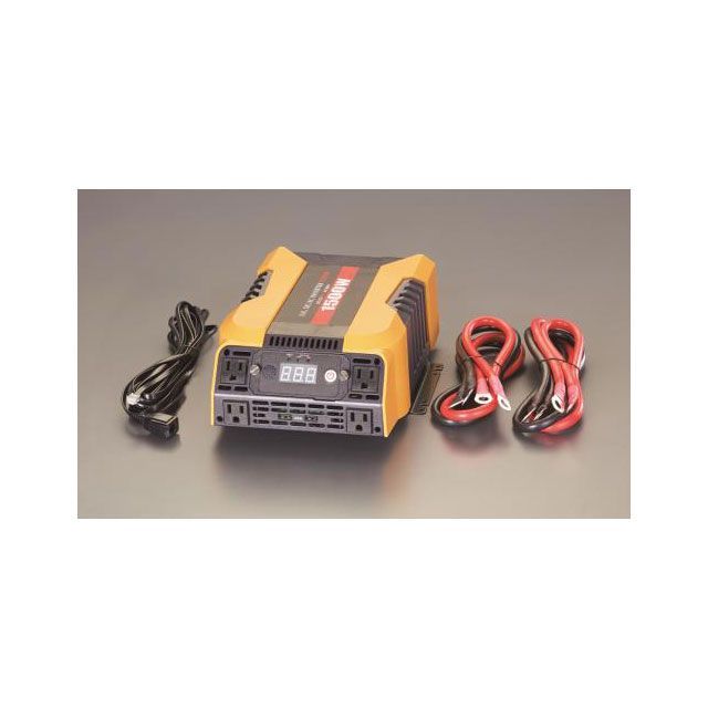 ESCO DC12V&rarr;AC100V・1500W インバーター EA812JC-7 エスコ 洗車・メンテナンス｜パークアップ 店