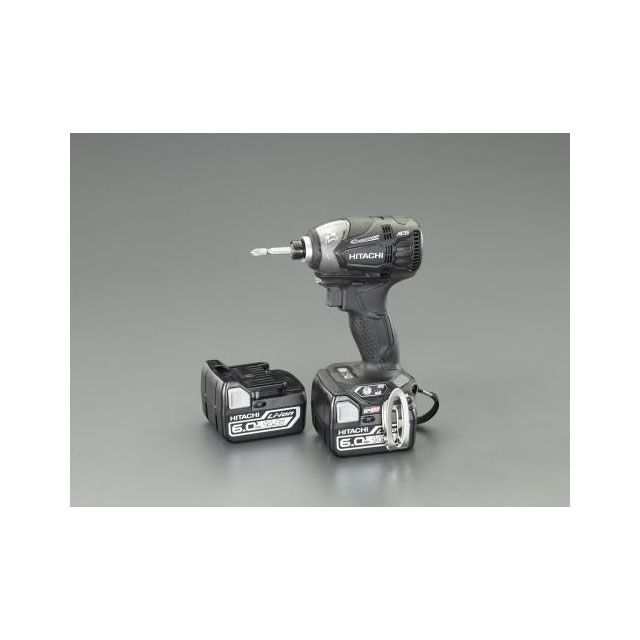 ESCO DC14.4V インパクトドライバー（バッテリー2個付/黒） EA813DB-24B エスコ 電動工具