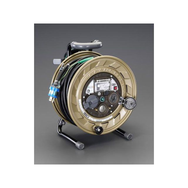 ESCO AC125V/15A/30m メタルセンサーリール（短絡差しつかえる器付） EA815MS-30 エスコ 細工所物の具 工具セット-手動工具-DIY・工具