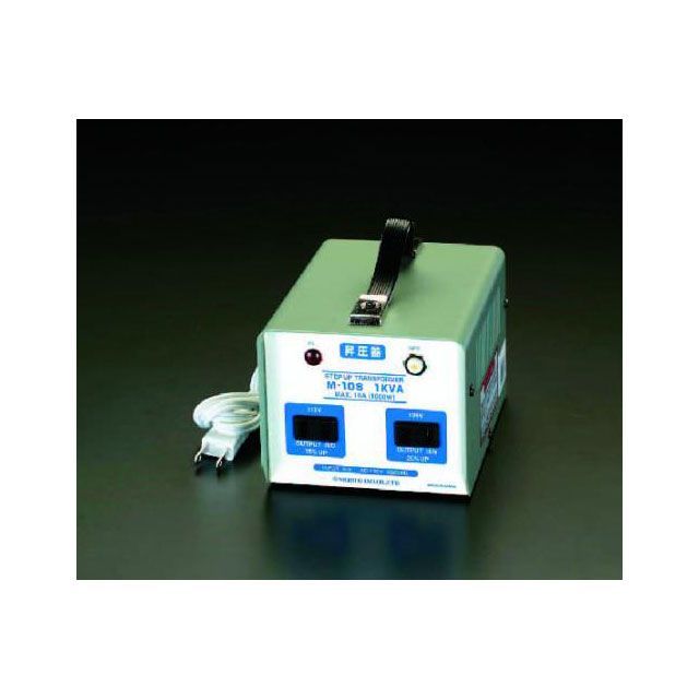 ESCO AC100V→AC115V・125V/1.0KVA 昇圧トランス状態 EA815ZG-1 エスコ 制作室手道具