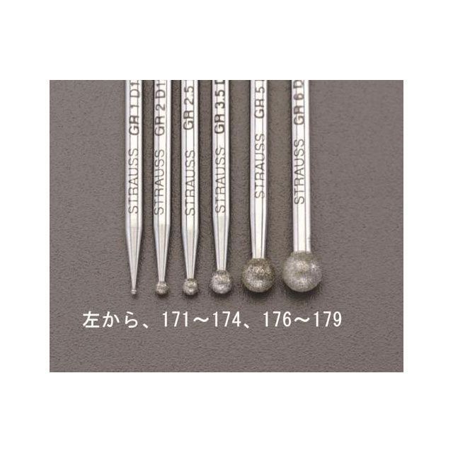 ESCO φ5.0粍/45粍 CBN赤ちょうちん（丸/3粍軸） EA819DJ-178 エスコ 節する手道具