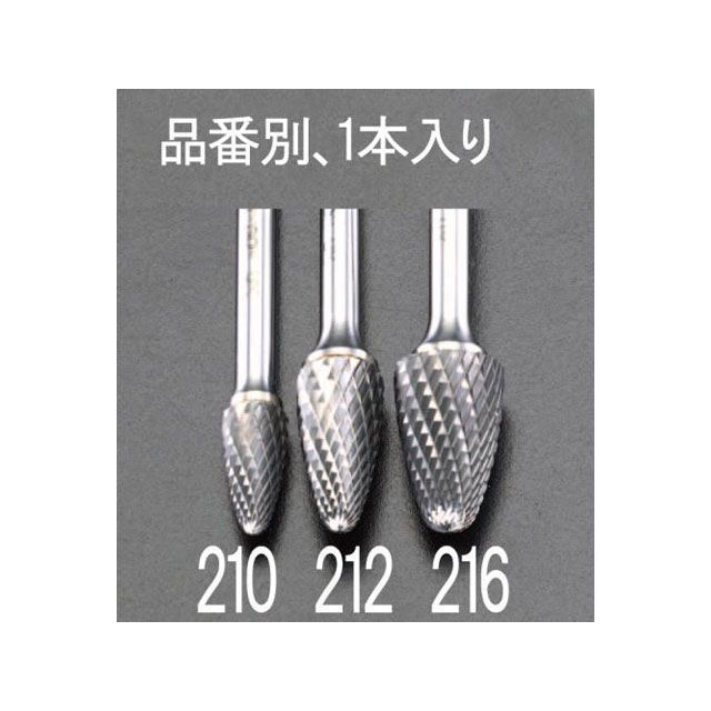 ESCO 10x19mm/6mm軸 超硬カッター（鉄・鋳物用） EA819JE-210 エスコ 切削工具