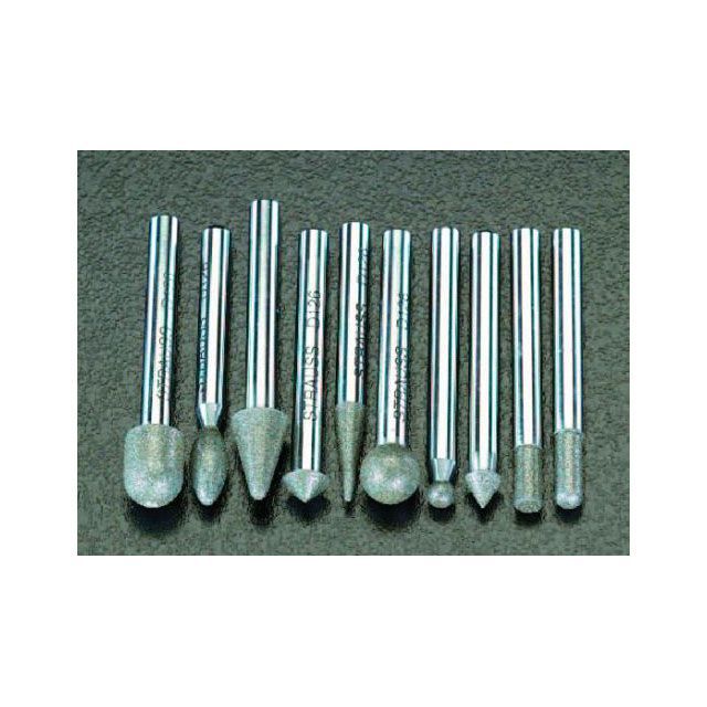 ESCO 10本組 ダイヤモンドバー（6mm軸） EA819SY-63 エスコ 切削工具