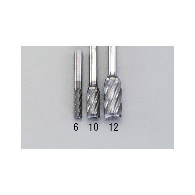 ESCO 12x25mm/6mm軸 Coated 超硬バー(アルミ用) EA819VW-12 エスコ 切削工具