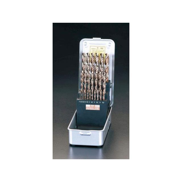 ESCO 1.0- 13mm/25本組 ストレートドリル（Co-HSS） EA824BC-25 エスコ 切削工具｜パークアップ 店