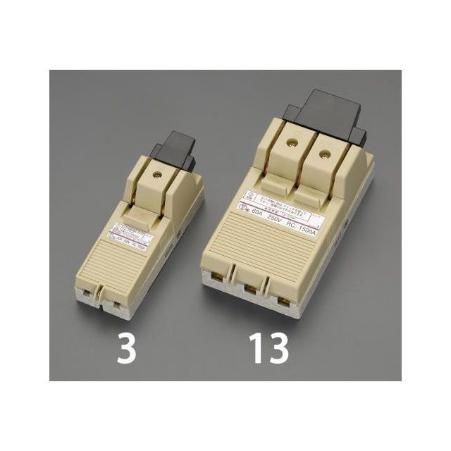 ESCO 100A/3極 押しかぶせる取り替えっこ（爪付電気ヒューズ用） EA940NR-14 エスコ 電動手道具