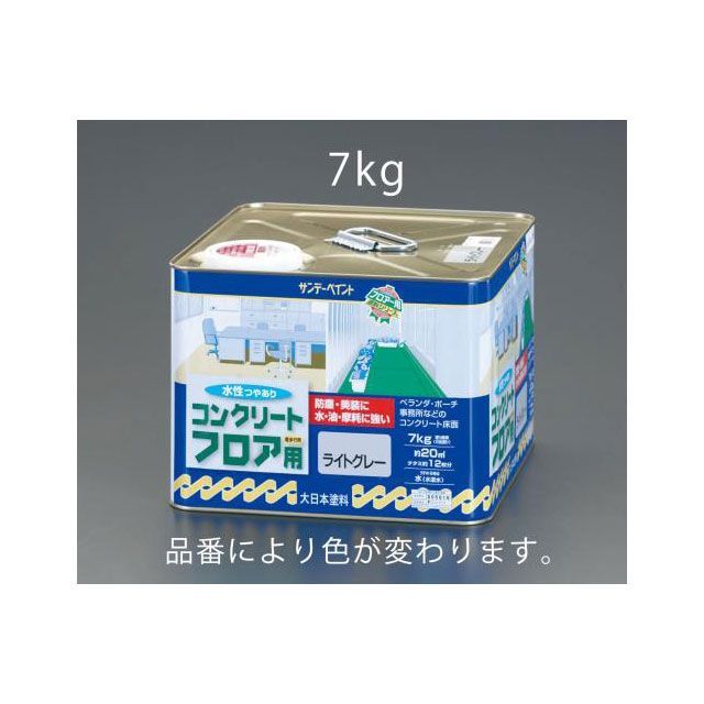 ESCO 7kg 水性・コンクリート床塗料（若竹色） EA942EH-4 エスコ 作業場工具｜パークアップ 店 11,031円