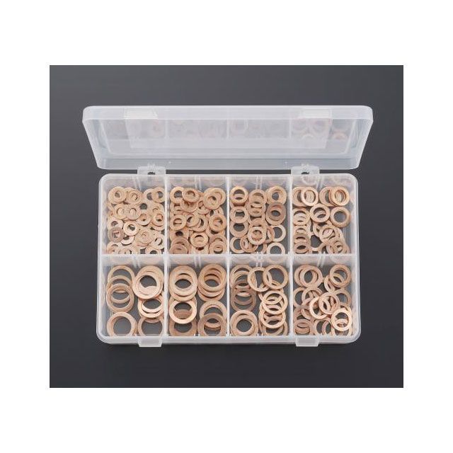 ESCO 1/4”-11/16” 銅パッキンセット（8大きさ） EA949YV エスコ お手々物の具