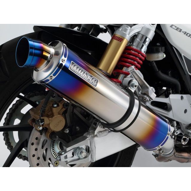 BMS RACING FACTORY R-EVO スリップオン 政府認証 サイレンサー ヒートチタン G106-53-P1J BMS マフラー本体 CB400SF VTEC REVO