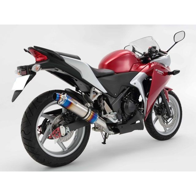 BMS RACING FACTORY R-EVO スリップオン JMCA サイレンサー ヒートチタン G143-53-P1J BMS マフラー本体 CBR250R