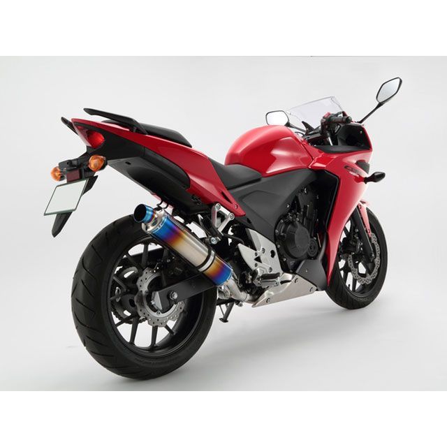 BMS RACING FACTORY R-EVO スリップオン JMCA サイレンサー ヒートチタン G155-53-P1J BMS マフラー本体 CBR400R/CB400F/400X｜パークアップ 店