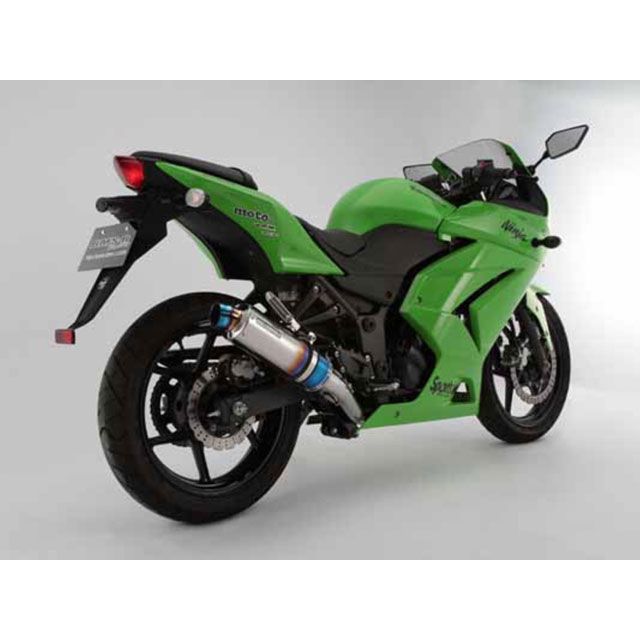 BMS RACING FACTORY R-EVOスリップオン JMCA サイレンサー ヒートチタン G409-53-P1J BMS マフラー本体 Ninja250R
