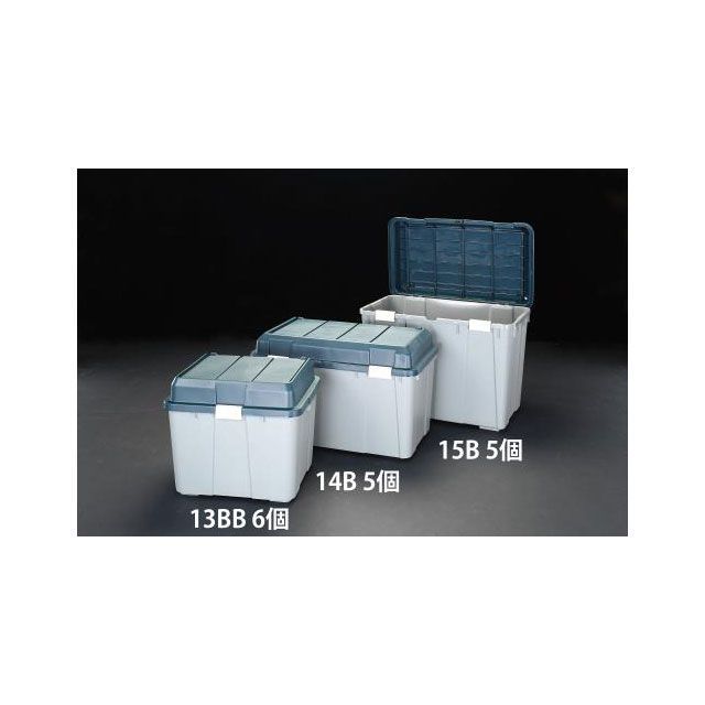 ESCO 780x460x610mm 収納ケース（樹脂製/5個） EA505-15B エスコ 作業場工具