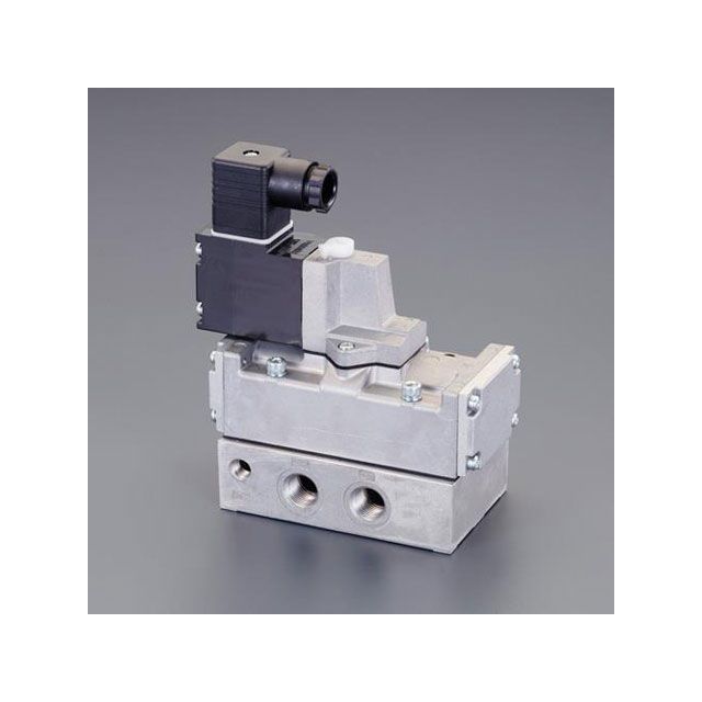 ESCO AC100V・Rc3/8” 5方向電磁弁（流量5.0C） EA153HL-33 エスコ 作業場工具