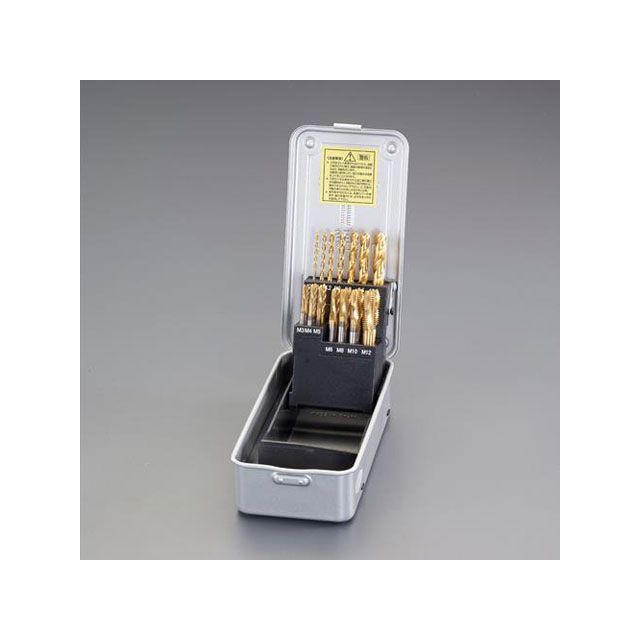 ESCO M3-M12 スパイラル，ジェットタップドリルセット（TIN・COHSS） EA829DY エスコ ハンドツール｜パークアップ 店