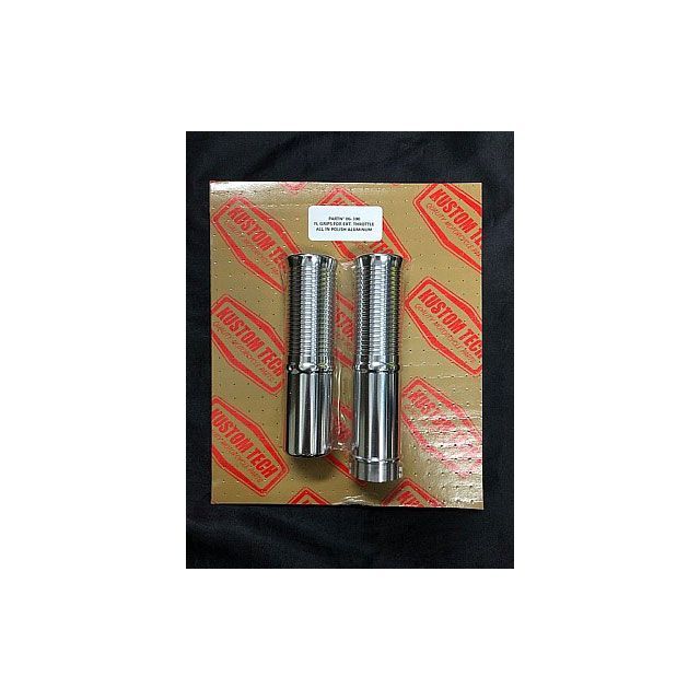 KUSTOM TECH グリップ スロットル/オールポリッシュアルミ 06-300 カスタムテック グリップ関連パーツ ハーレー