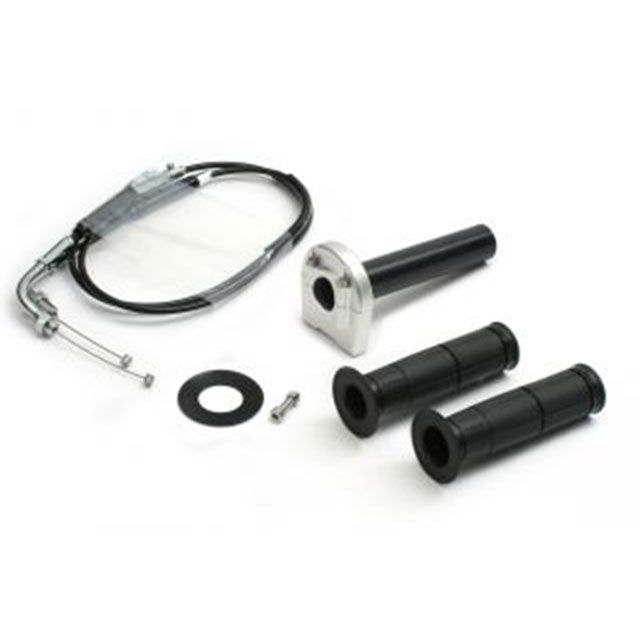 ACTIVE スロットルキット ホルダー:タイプ3/ブラック 巻取φ40 メッキ金具 1067087 アクティブ グリップ関連パーツ Ninja250R(FI/キャブ) ZX-10R|パークアップ 店
