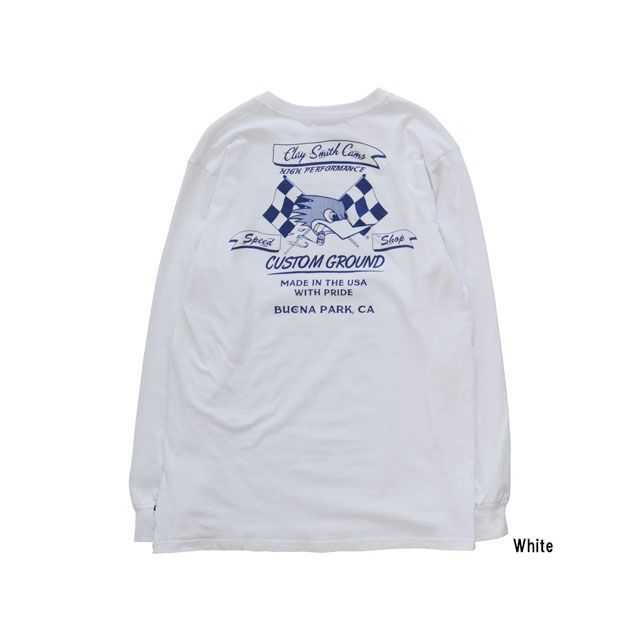 Clay Smith 2021-2022秋冬モデル CSY-1732 moment ロングスリーブ Tシャツ（ホワイト） サイズ LL CSY-1732 クレイスミス カジュアルウェア