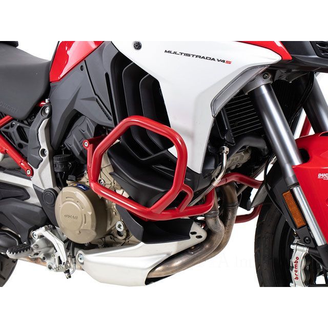 HEPCO＆BECKER エンジンガード Red 501-7614-0004 ヘプコ＆ベッカー エンジンガード Multistrada V4/S/S Sport｜パークアップ 店
