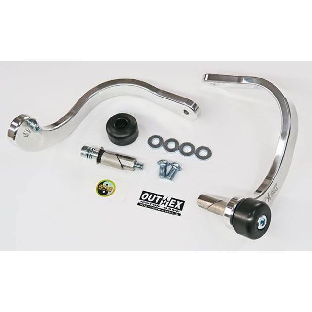OUTEX 振動吸収レバーガード 削り出しワンピース OUTEX.VALG-Z タイプ 板厚10mm ハンドル内径 17.3-20.2mm カラー バフ仕上げ VALG-Z10-19 アウテックス レバー 汎用