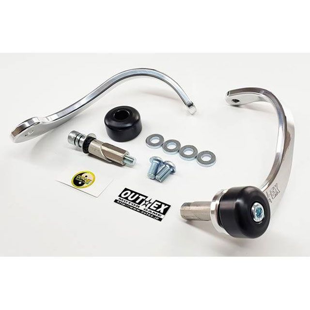 OUTEX 振動吸収レバーガード 削り出しワンピース OUTEX.VALG-Z タイプ 板厚8mm ハンドル内径 16-16.9mm カラー バフ仕上げ VALG-Z8-16 アウテックス レバー 汎用