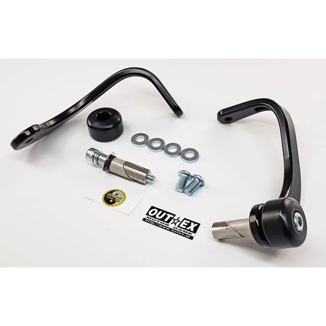 OUTEX 振動吸収レバーガード 削り出しワンピース OUTEX.VALG-Z タイプ 板厚8mm軽量 ハンドル内径 15-16mm カラー ブラックアルマイト VALG-Z8L-15 アウテックス レバー 汎用