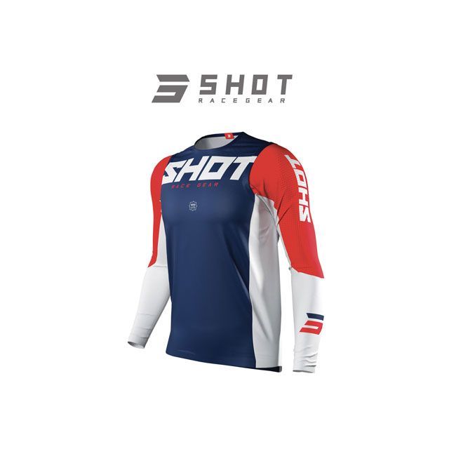 SHOT RACE GEAR エアフロージャージ AEROLITE（ネイビー） サイズ XL A0A-12A1-A03-11 SHOT RACE GEAR モトクロス用品